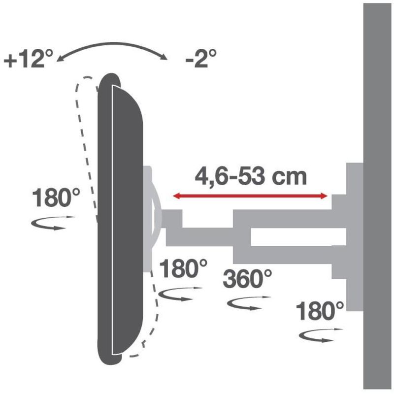 Techly-Supporto-a-Muro-Ultra-Slim-per-TV-LED-LCD-23-55--Full-Motion-Nero--ICA-PLB-171M-