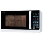 Sharp-Home-Appliances-R-742WW-forno-a-microonde-Superficie-piana-Microonde-con-grill-25-L-900-W-Nero-Bianco