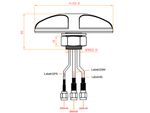 Delock-Antenna-GPS-GSM-multibanda-LTE-UMTS-3-connettori-SMA-omnidirezionali-per-montaggio-su-tetto-nero-all-aperto