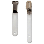 SEI Rota Pinzette Pass Clip per badge Metallico, Bianco 100 pz