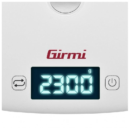 Girmi-PS02-Arancione-Bianco-Superficie-piana-Rotondo-Bilancia-da-cucina-elettronica