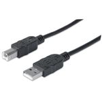 Manhattan 333382 cavo USB 3 m USB 2.0 USB A USB B Nero