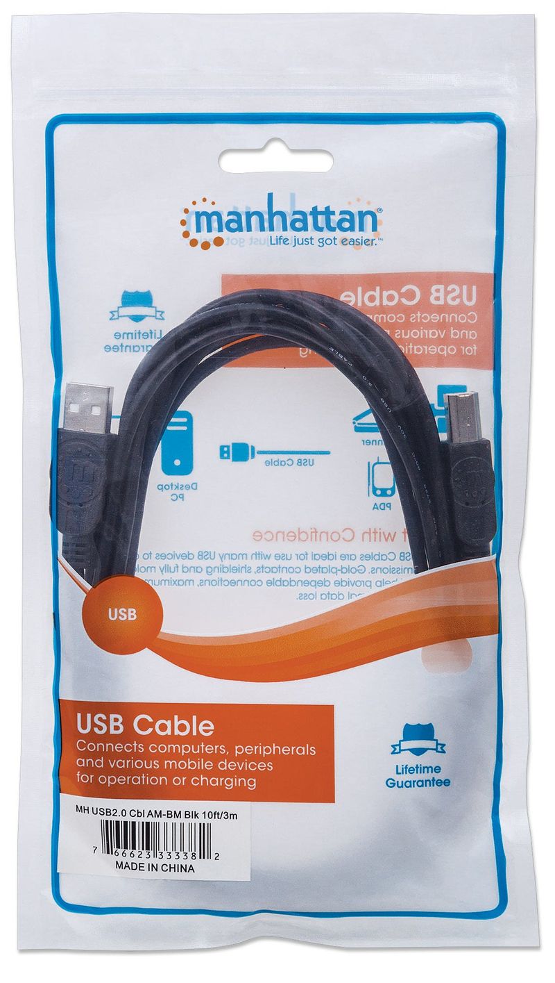 Manhattan-333382-cavo-USB-3-m-USB-2.0-USB-A-USB-B-Nero