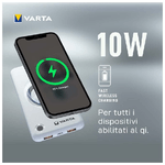 Varta-57913-Polimeri-di-litio--LiPo--10000-mAh-Carica-wireless-Bianco