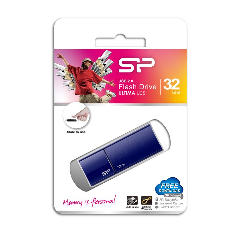 Memoria-USB-Silicon-Power-Ultima-U05-Azzurro-Blu-Marino-32GB