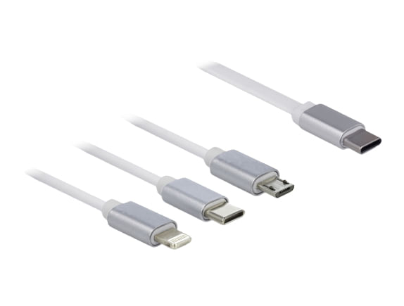 Delock-Cavo-di-ricarica-avvolgibile-USB-Type-C-3-in-1-per-Lightning---Micro-USB---USB-Type-C-bianco