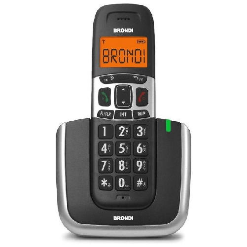 Brondi-Bravo-Platinum-Telefono-DECT-Nero-Argento