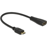 DeLOCK 0.23m mini-HDMI/HDMI cavo HDMI 0,23 m HDMI Type C (Mini) HDMI tipo A (Standard) Nero