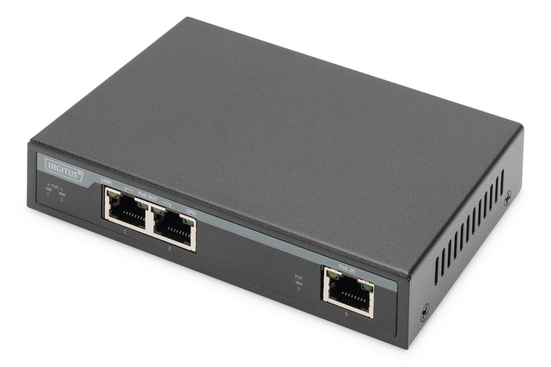 Estensore-2-Porte-Gigabit-4PPoE-Extender-802.3at-60-W