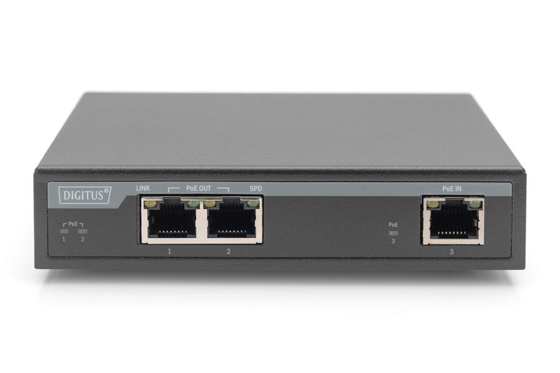 Estensore-2-Porte-Gigabit-4PPoE-Extender-802.3at-60-W