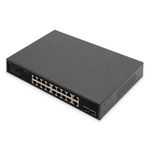 Digitus Switch PoE 16+2 porte 10/100/1000 Mbps + 2 Gigabit SFP