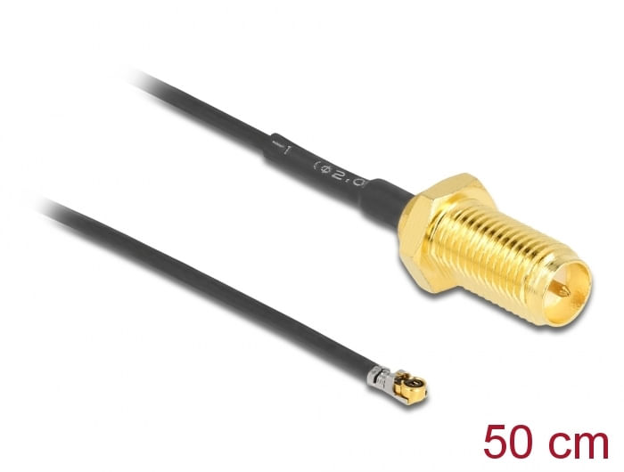 Anschlsse-1-x-RP-SMA-Buchse-zum-Einbau--1-x-MHF-4L-LK-Stecker-Gewindelnge-10-mm--Impedanz-50-Ohm--Kabelart-koaxial--Kabe