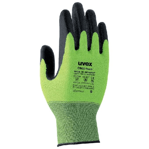 Uvex-C500-foam-Nero-Verde-Polietilene-Viscosa-Poliammide-Vetroresina-1-pz