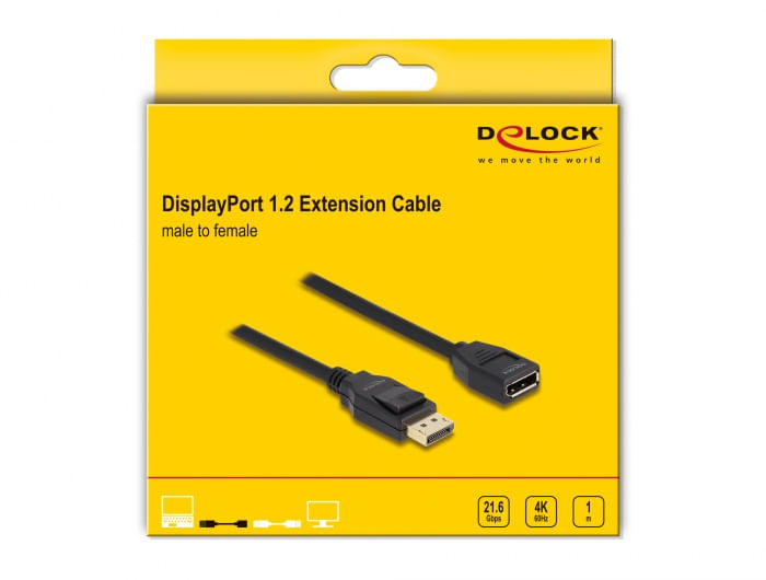 Delock-Cavo-di-prolunga-DisplayPort-1.2-4K-60-Hz-1-m