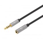 Manhattan 356046 cavo audio 3 m 3.5mm Nero, Argento