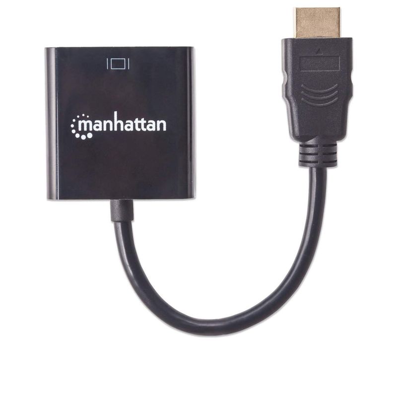 Manhattan-151467-cavo-e-adattatore-video-03-m-HDMI-tipo-A--Standard--VGA--D-Sub--Nero