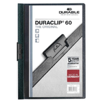 Durable Tessera in plastica Duraclip 60 rigida con clip in grigio - formato A4 - Capacit  fino a 60 nebbie