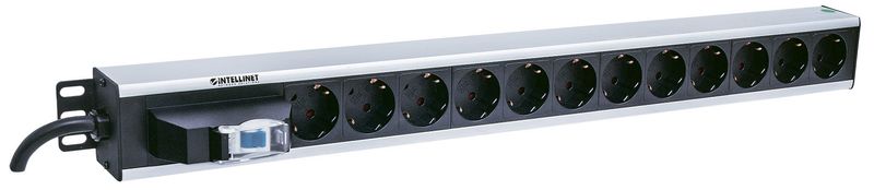 Intellinet-711449-unitA -di-distribuzione-dell-energia--PDU--12-presa-e--AC-Nero-Grigio