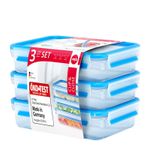 EMSA 515645 recipiente per cibo Rettangolare Scatola 1,2 L Trasparente 3 pz