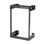 StarTech.com 15U 19" Rack di rete per montaggio a parete a 2 staffe - Rack a muro profondo 12"/30cm a telaio aperto