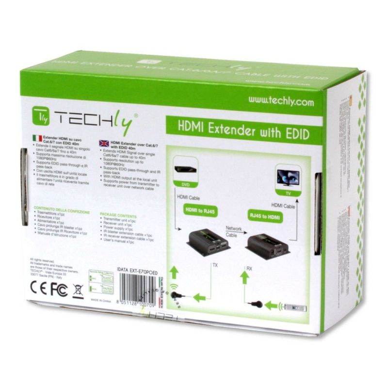 Techly-IDATA-EXT-E70POED-moltiplicatore-AV-Trasmettitore-e-ricevitore-AV-Nero