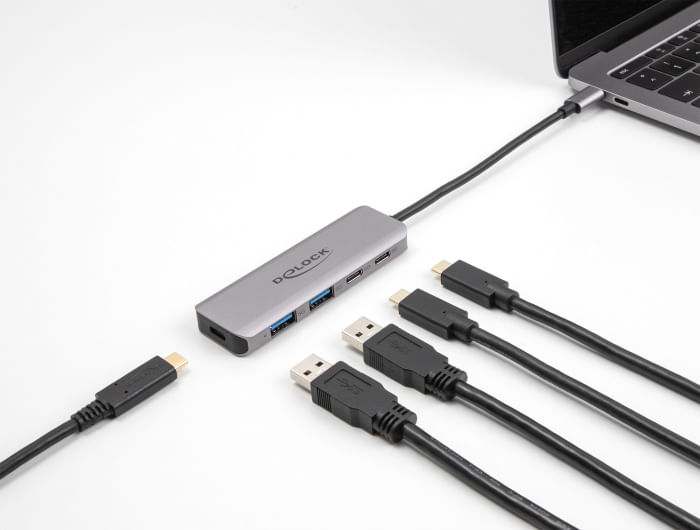 Delock-USB-5-Gbps-2-porte-USB-Type-C-e-hub-a-2-porte-Type-A-con-connessione-USB-Type-C