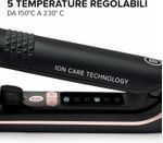 Imetec-Bellissima-XL-Ion-Piastra-per-Capelli-Caldo-Nero-Rosa-67W-1.8mt