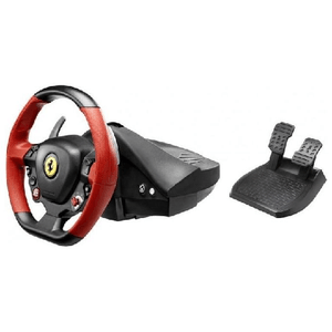 Thrustmaster Ferrari 458 Spider Nero, Rosso Sterzo + Pedali Xbox One