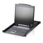 ATEN CL1308N, DE switch per keyboard-video-mouse (kvm) Montaggio rack Nero