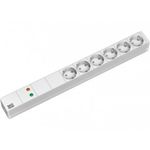 Bachmann berspannungsschutz  Netzfilter  Lichtgrau RAL7035  19"  1HE  6xSchutzkontakt(DosenCEE7)