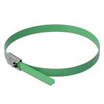 Delock Fascette fermacavo in acciaio inossidabile L 300 x P 46 mm verde 10 pezzi