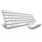 Rapoo 9300M tastiera Mouse incluso Universale RF senza fili + Bluetooth QWERTZ Tedesco Bianco