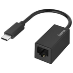 Hama Adattatore USB Type C M / 8p8c F (RJ 45), Fast Ethernet LAN 10/100/1000, Gigabit, nero