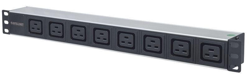 Intellinet-163613-unitA -di-distribuzione-dell-energia--PDU--8-presa-e--AC-1U-Nero-Argento