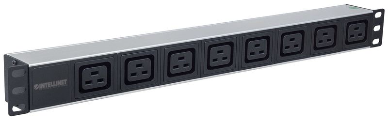 Intellinet-163613-unitA -di-distribuzione-dell-energia--PDU--8-presa-e--AC-1U-Nero-Argento