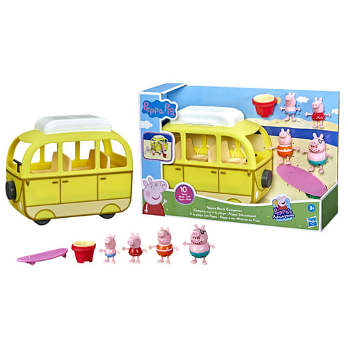 Peppa-Pig---Camper-alla-Spiaggia-veicolo-giocattolo-per-eta-prescolare-con-ruote-che-girano-include-4-personaggi-e-5-accessori-dai-3-anni-in-su