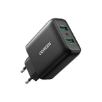 Ugreen 10216 Caricabatterie per dispositivi mobili Universale Nero AC Ricarica rapida Interno