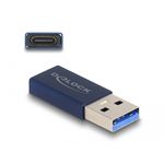 DeLOCK Adattatore USB 10 Gbps da USB Tipo-A maschio a USB Type-C femmina attivo blu