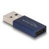 Delock-Adattatore-USB-10-Gbps-USB-Tipo-A-maschio-a-USB-Tipo-C-femmina-blu-attivo