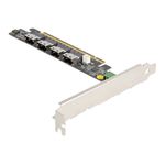 Delock Scheda PCI Express x16 a 4 x interni SFF-8654 4i NVMe - Biforcazione