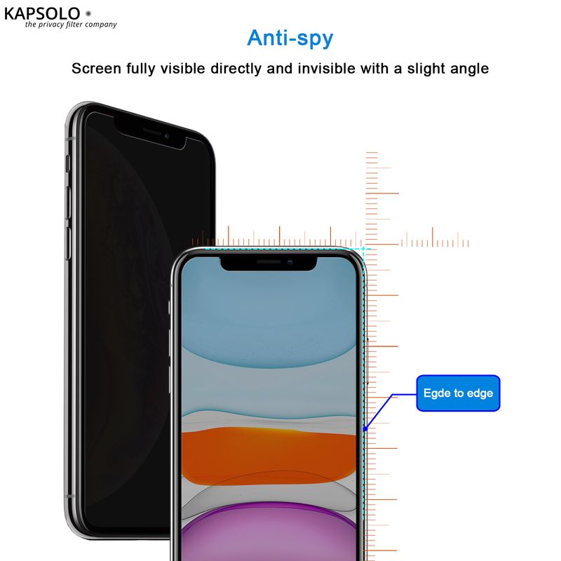 KAPSOLO-Privacy-VETRO-temperato-iPhone-11---XR-Sreen-Protection-Proteggi-schermo-trasparente-Apple