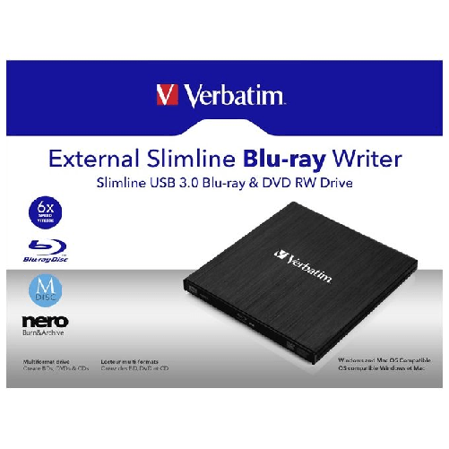 Verbatim-External-Slimline-lettore-di-disco-ottico-Blu-Ray-RW-Nero