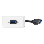 Vivolink WI221279 presa energia USB Bianco (Outlet Panel USB 3.0 A-A - .)