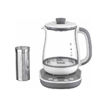 Tefal BJ551B10 teiera in vetro per la preparazione del te' 1,5 L 1430 W Grigio, Bianco