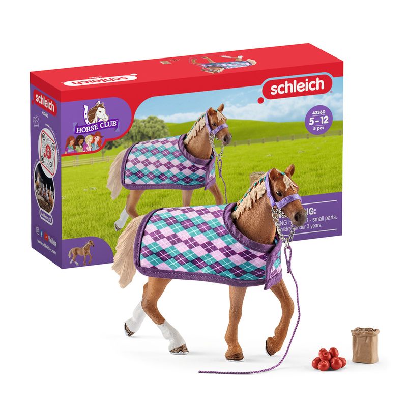 Schleich-Horse-Club-Purosangue-Inglese-con-Coperta