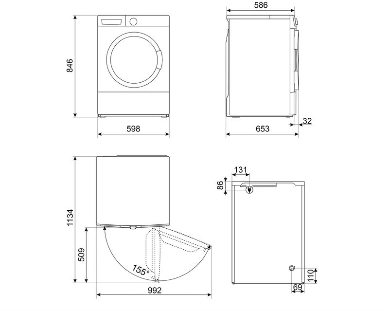 Smeg-DN93SL-asciugatrice-Libera-installazione-Caricamento-frontale-9-kg-A----Bianco