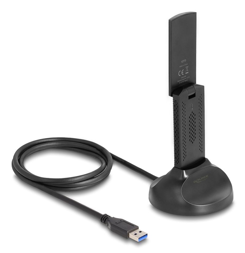 Delock-Adattatore-USB-WLAN-Wi-Fi-6E-dual-band-AX3000--2-x-1201--574-Mbps-