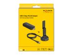 Delock-Adattatore-USB-WLAN-Wi-Fi-6E-dual-band-AX3000--2-x-1201--574-Mbps-