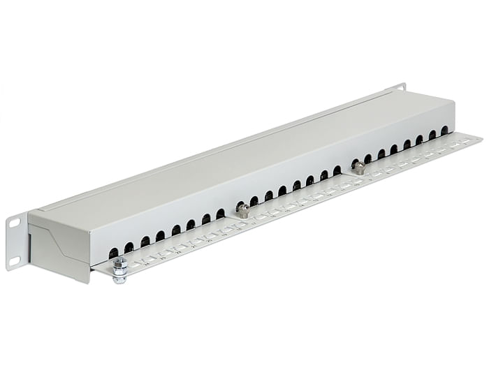 Delock-Patch-panel-da-19--24-porte-Cat6-grigio