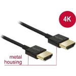 Delock Cavo HDMI ad alta velocit  con Ethernet - HDMI-A maschio  HDMI-A maschio 3D 4K 025 m Sottile di alta qualit